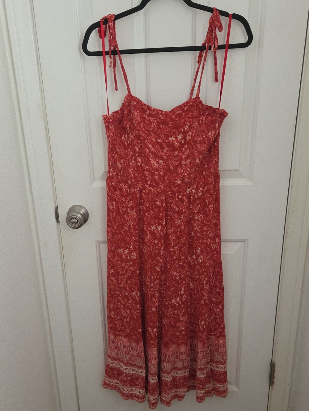 Knox Rose Red Floral Tie-Shoulder Maxi Dress